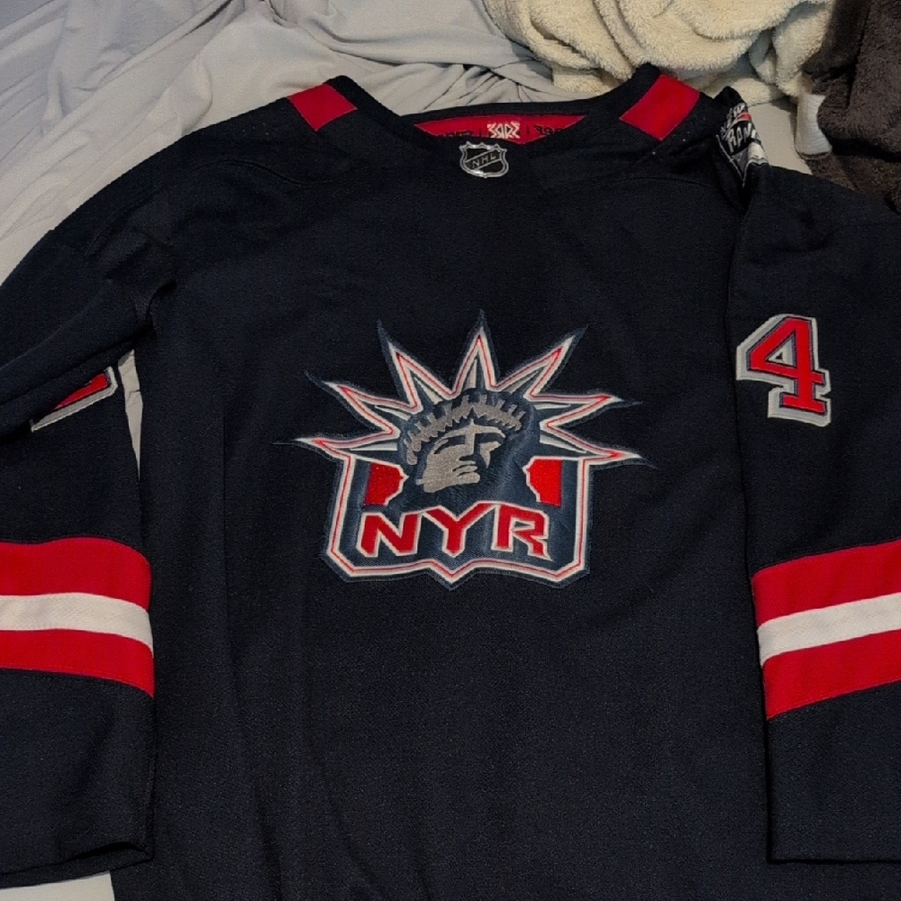 Adidas NYR Jersey with Red and Navy Accents
